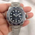 Swiss Fake Rolex GMT Master II Watch Black Dial Black Ceramics